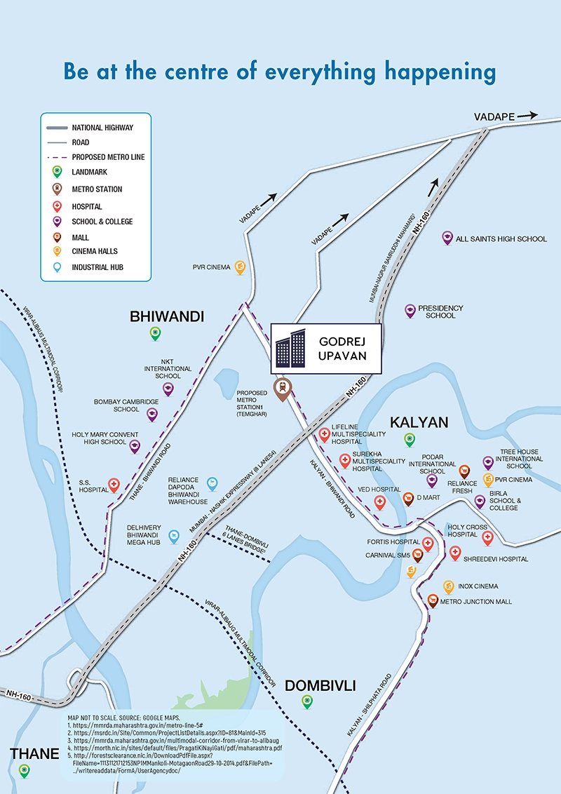 Godrej New Launch Mumbai Location Map - High-speed Transit Accessibility of Godrej Upvan